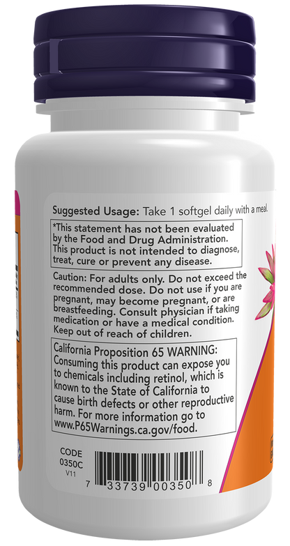 NOW Supplements, Vitamin A & D 10,000/400 IU, Eye Health*, 100 Softgels