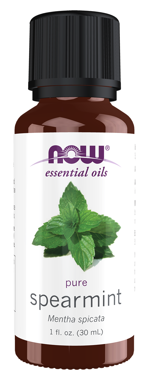 NOW Essential Oils, Spearmint Oil, Undiluted, Steam Distilled, 1 fl. oz