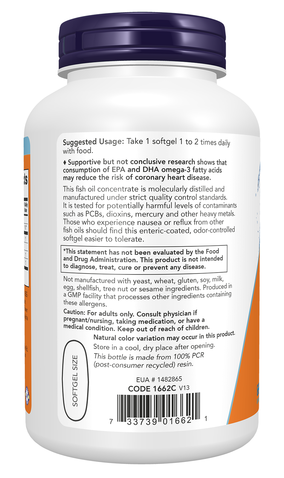 NOW Supplements, Ultra Omega-3 Molecularly Distilled, 180 Softgels