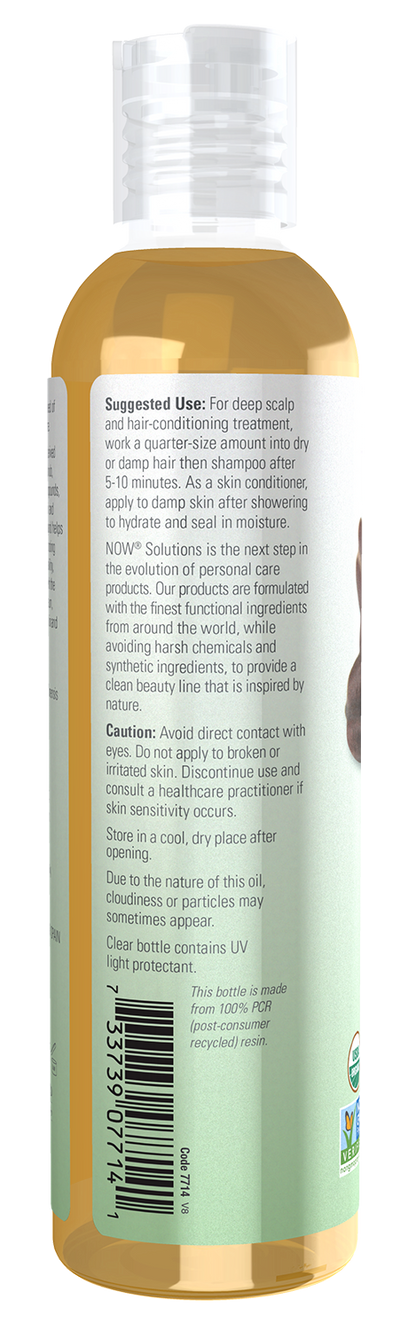 NOW Solutions, Organic Jojoba Oil, Moisturizing Multi-Purpose, 8 fl. oz