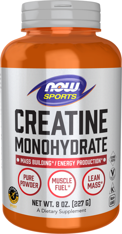 NOW Sports, Creatine Monohydrate Powder, Muscel Fuel*, 8 oz