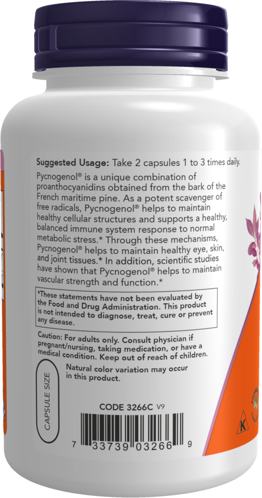 NOW Supplements, Pycnogenol 30 mg with 300 mg Bioflavonoids, 150 Veg Caps