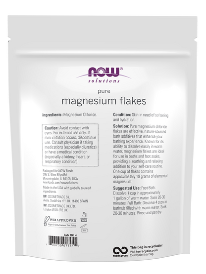 NOW Solutions, Magnesium Flakes, from the Ancient Seabed, 26.5 oz