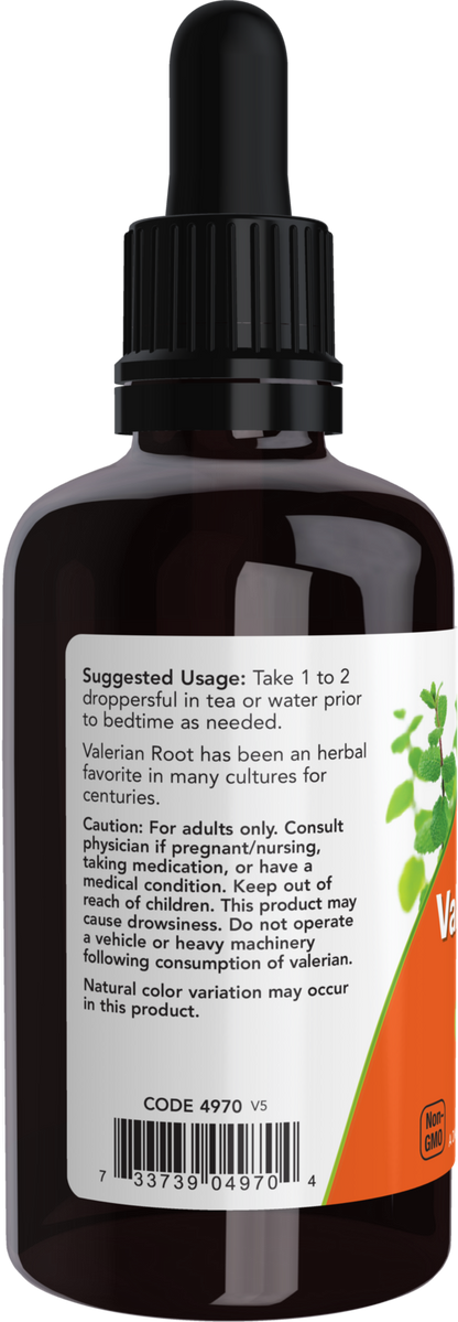 NOW Supplements, Valerian Root Extract Liquid (Valeriana officinalis), 2 oz