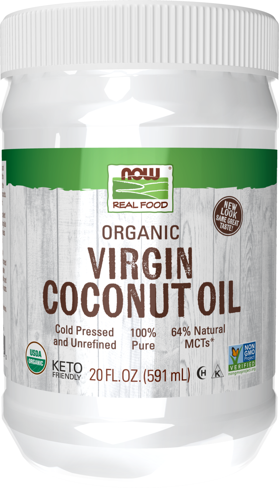 NOW Foods, Certified Organic Virgin Coconut Oil, Unrefined, 20 fl. oz