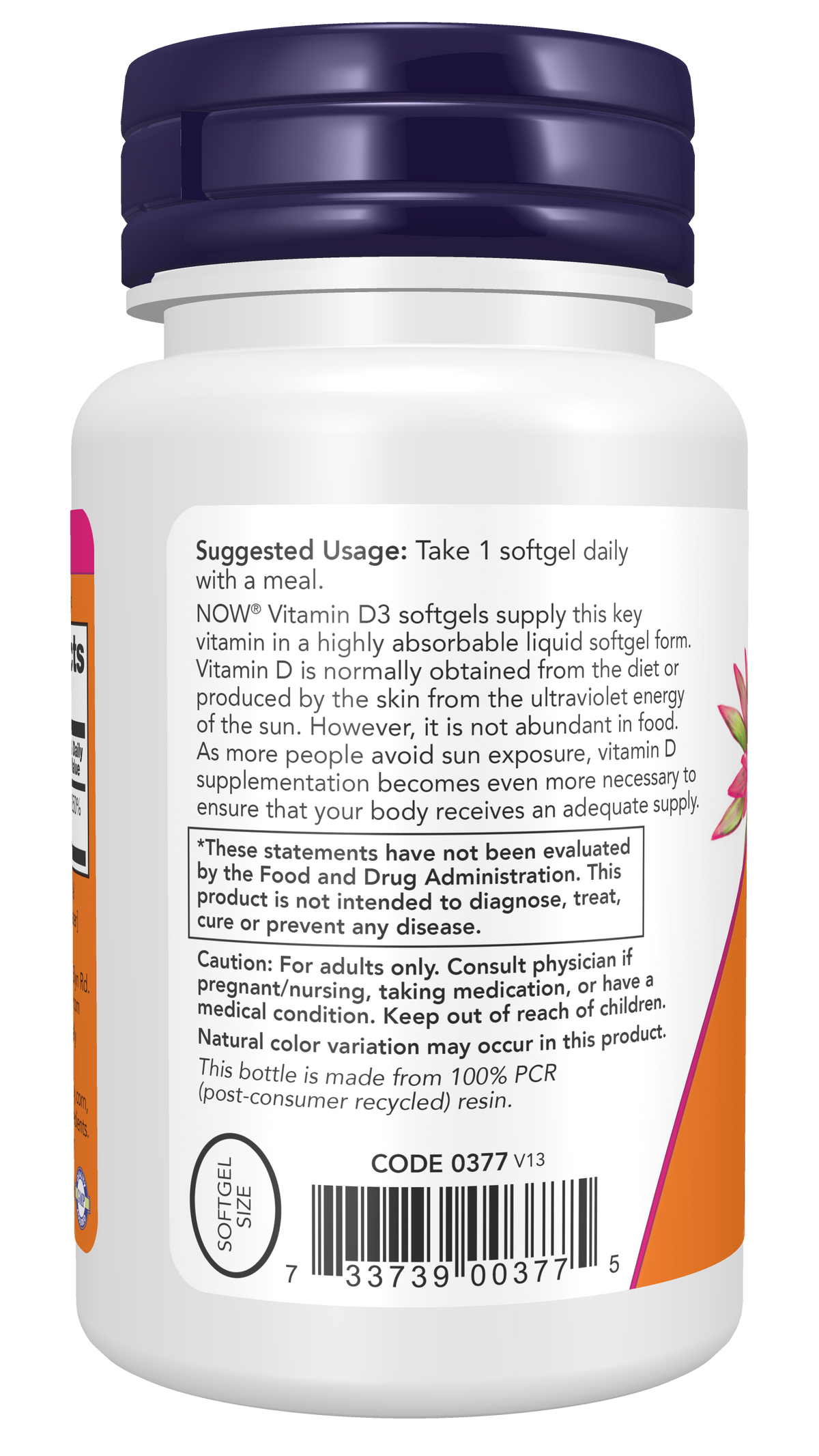 NOW Supplements, Vitamin D-3 2,000 IU, Structural Support*, 240 Softgels