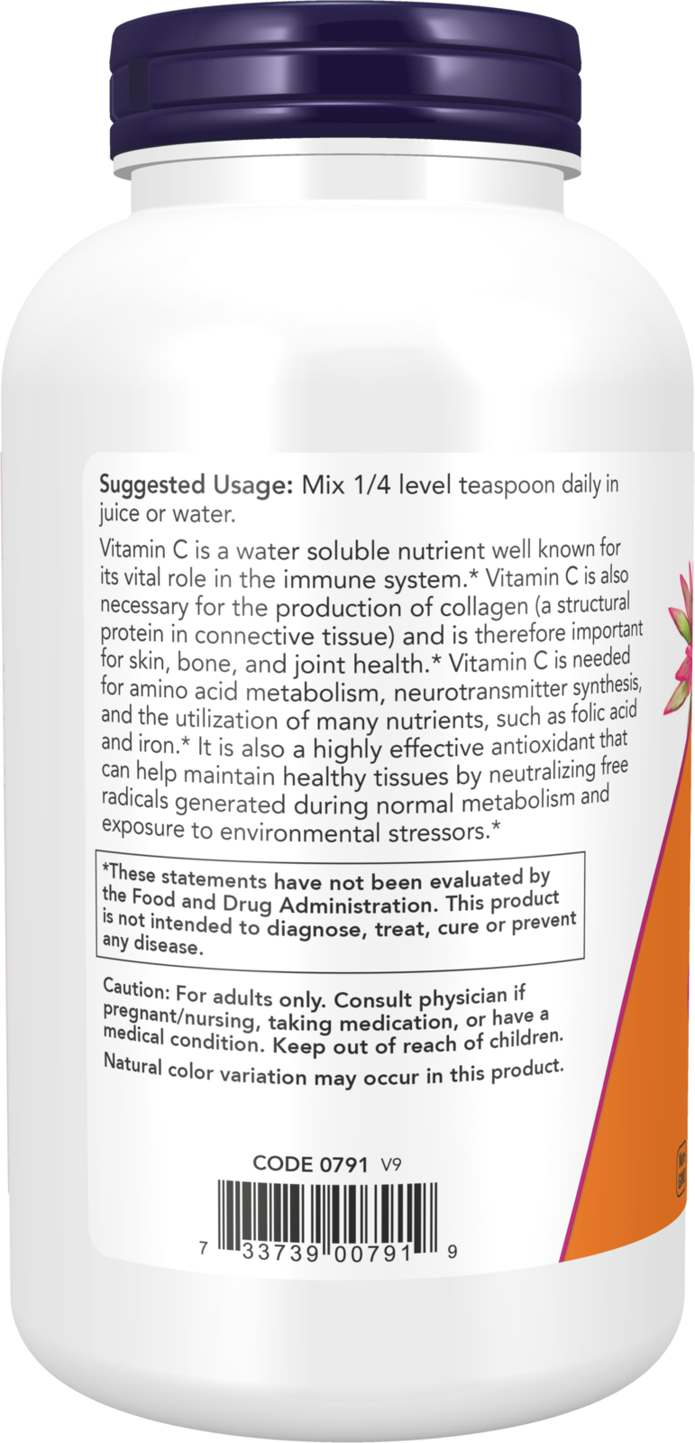 NOW Supplements, Vitamin C Crystals (Ascorbic Acid), 1 lb