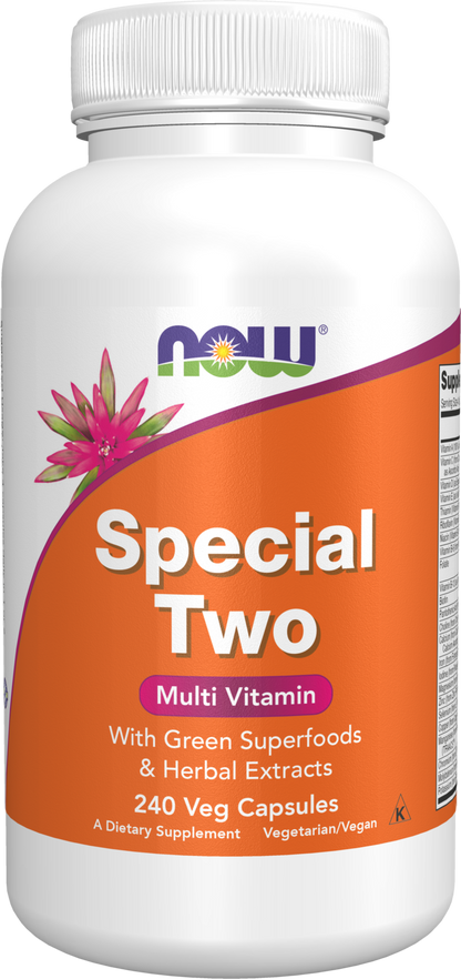 NOW Supplements, Special Two with Green Superfoods & Herbs, 240 Veg Caps