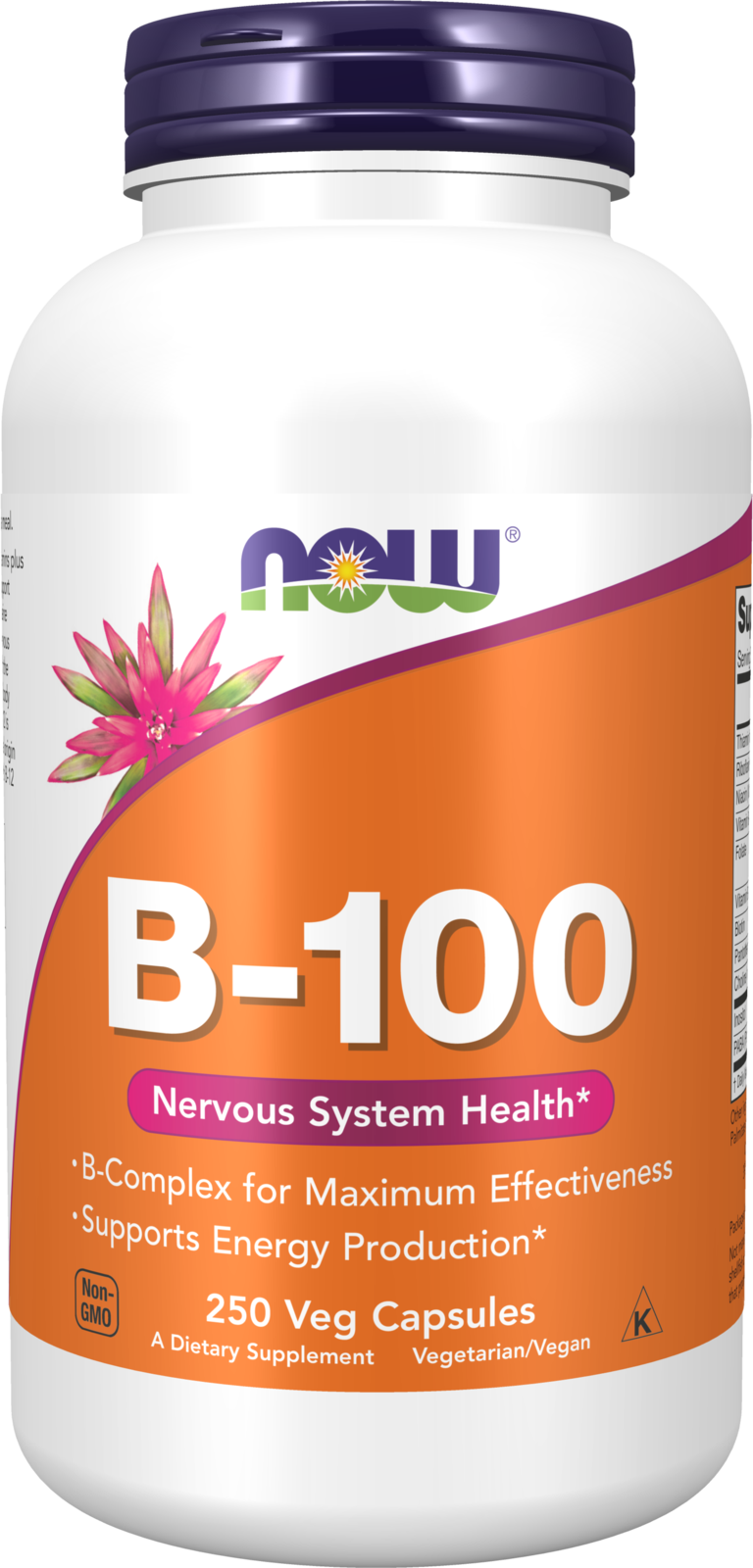 NOW Supplements, Vitamin B-100, Energy Production*, 250 Veg Caps