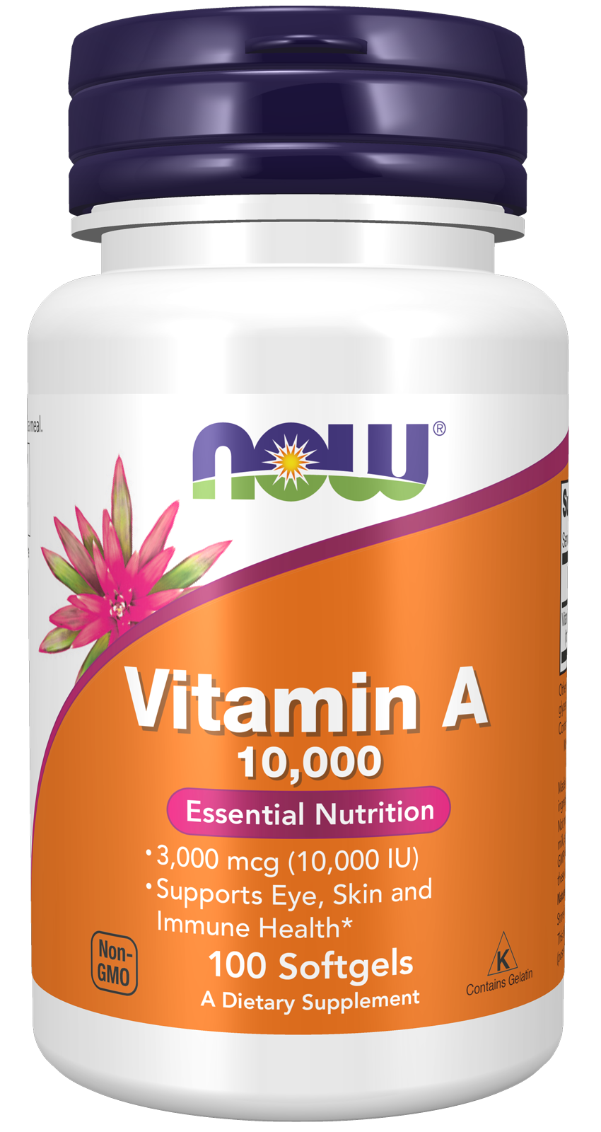 NOW Supplements, Vitamin A 10,000 IU, Eye Health*, 100 Softgels