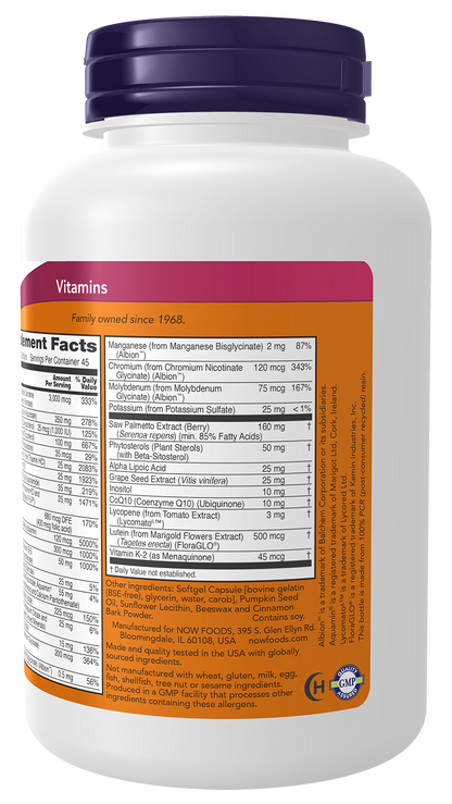 NOW Supplements, ADAM™ Men's Multivitamin, 90 Softgels