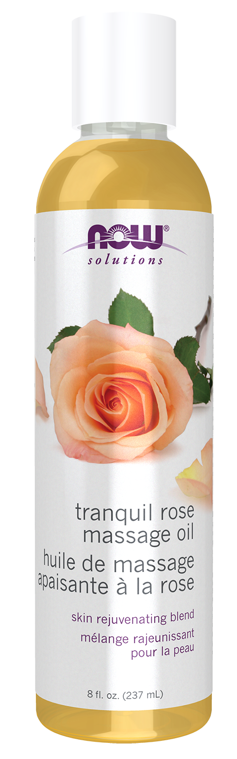NOW Solutions, Tranquil Rose Massage Oil, Body Moisturizer, 8 fl. oz