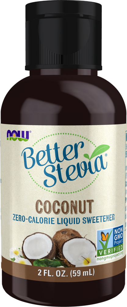 NOW BetterStevia® Coconut Zero-Calorie Liquid Sweetener, 2 fl. oz.