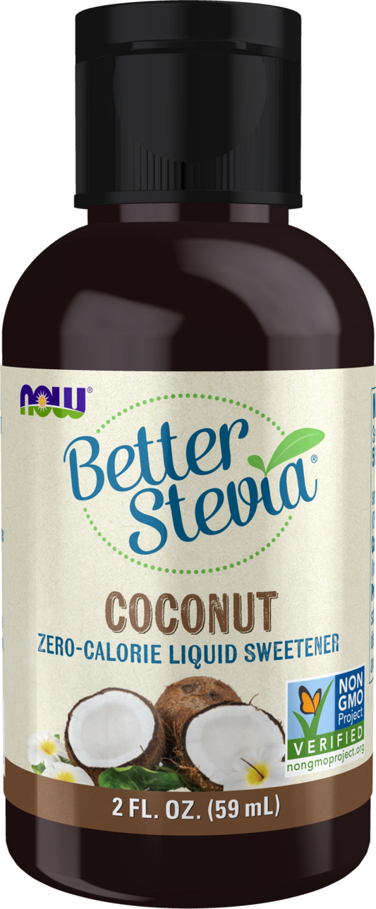 NOW BetterStevia® Coconut Zero-Calorie Liquid Sweetener, 2 fl. oz.