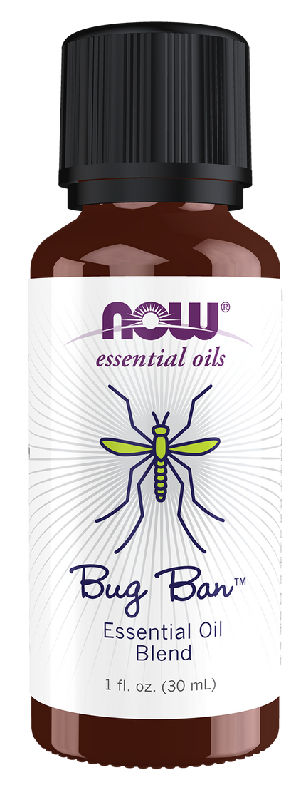 NOW Essential Oils, Bug Ban™ Oil Blend, Outdoor Undiluted Blend, 1 fl. oz