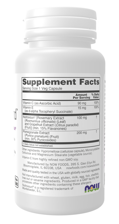 NOW Solutions, SolarDefend™ w/ Clinically Validated Nutroxsun®, 60 Veg Caps