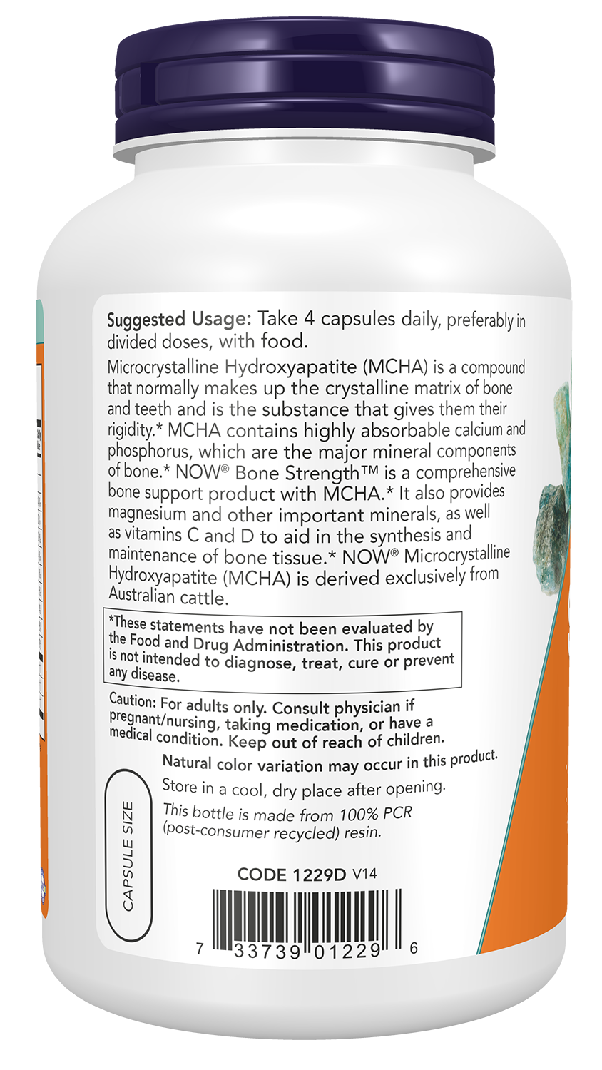 NOW Supplements, Bone Strength™ Microcrystalline Hydroxyapatite, 240 Caps