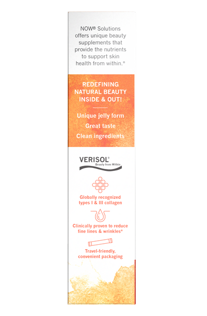 NOW Solutions, Collagen Jelly Beauty Complex, Orange, 10 Jelly Sticks
