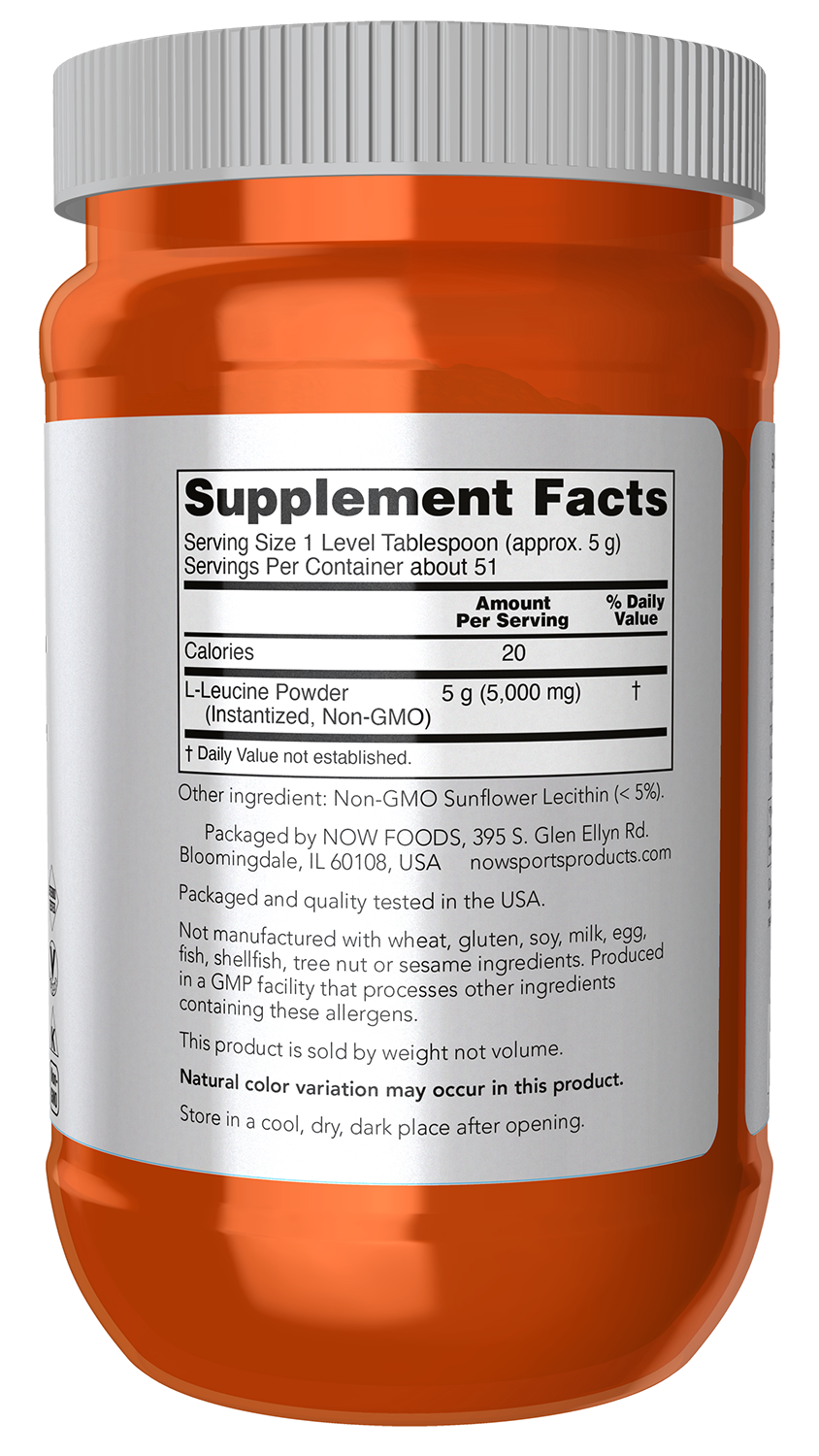 NOW Sports, L-Leucine Powder, Branched-Chain Amino Acid, 9 oz