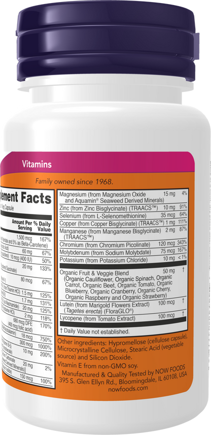 NOW Supplements, Daily Vits™, One Tablet Daily, 30 Veg Caps