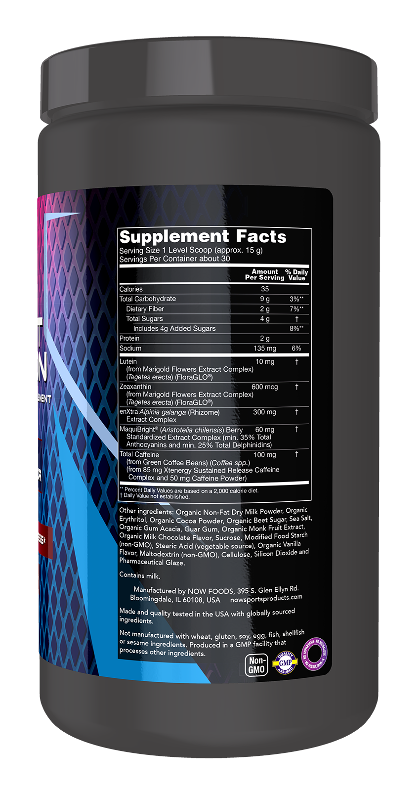 NOW Sports, E-Sport Reaction, Gaming Energy*, Chocolate, 30 Servings