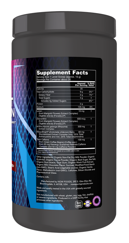 NOW Sports, E-Sport Reaction, Gaming Energy*, Chocolate, 30 Servings