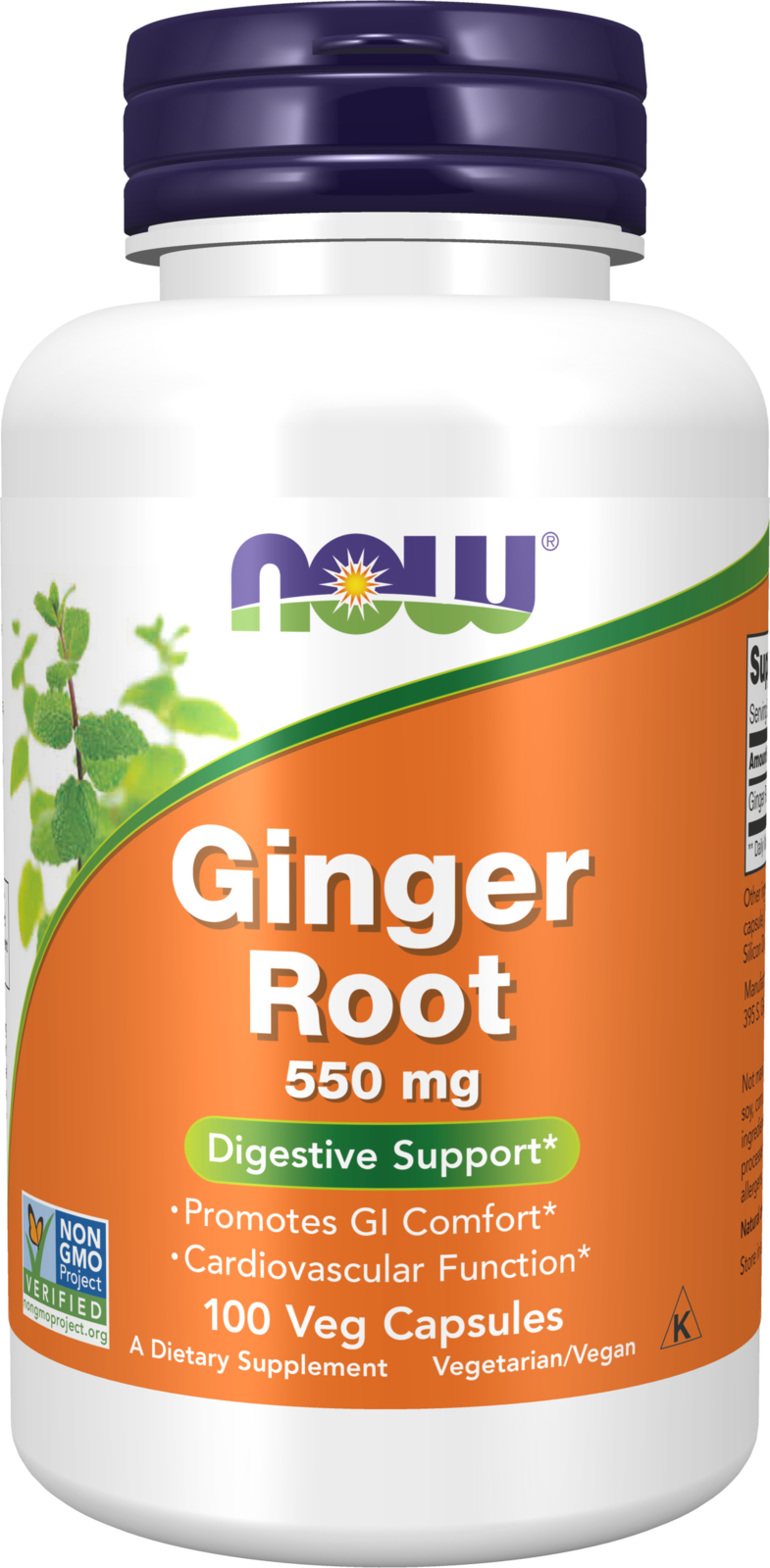NOW Supplements, Ginger Root 550 mg, Digestive Support*, 100 Veg Caps
