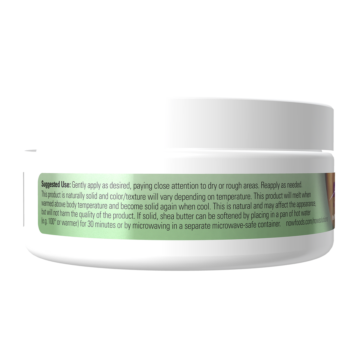 NOW Solutions, Certified Organic Shea Butter, Travel Size, 3 oz
