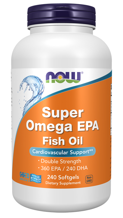 NOW Supplements, Super Omega EPA, Molecularly Distilled, 240 Softgels