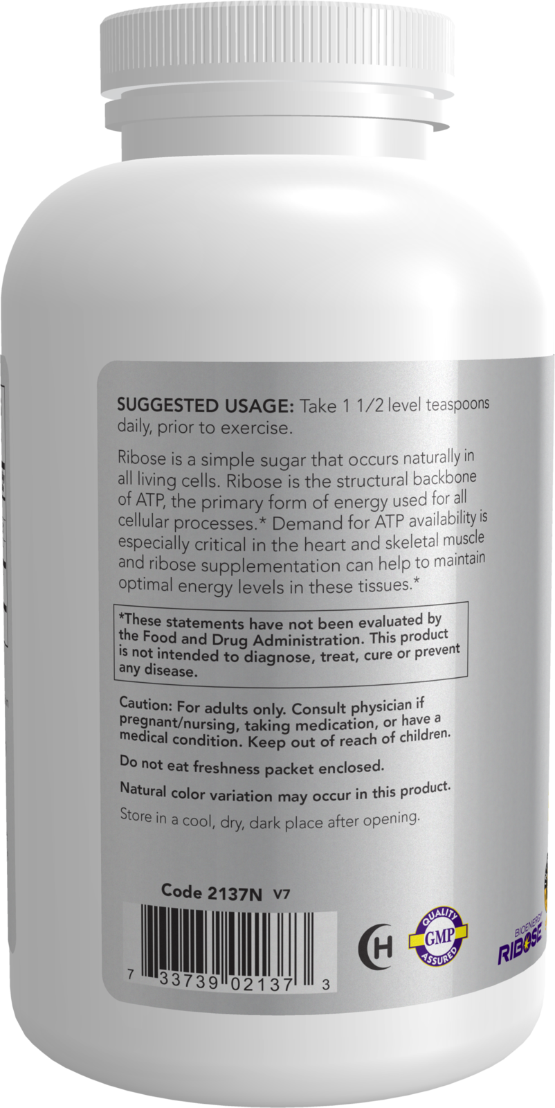 NOW Sports, D-Ribose Powder 5,000 mg, Energy Production*, 1 lb