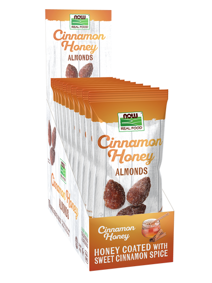 NOW Foods, Cinnamon Honey Coated Almonds, Small Batch, 10 Single Packets