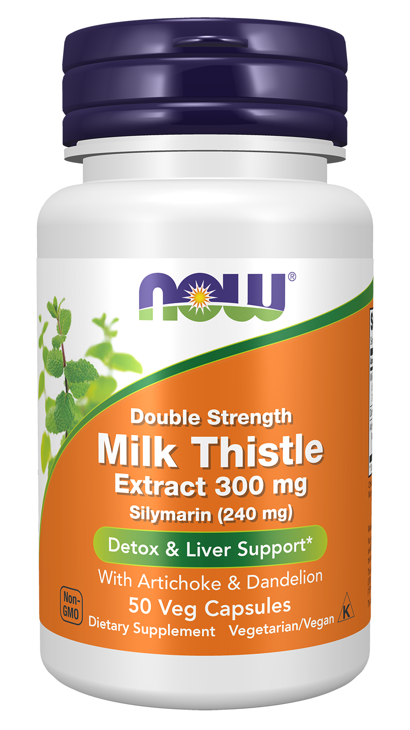 NOW Supplements, Milk Thistle Extract 300 mg Silymarin 240 mg, 50 Veg Caps