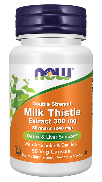 NOW Supplements, Milk Thistle Extract 300 mg Silymarin 240 mg, 50 Veg Caps