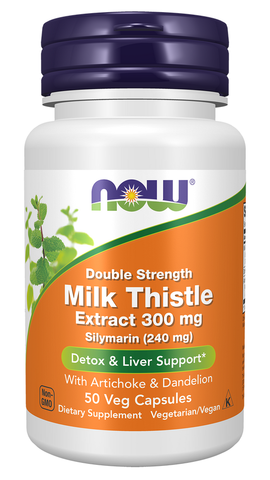 NOW Supplements, Milk Thistle Extract 300 mg Silymarin 240 mg, 50 Veg Caps