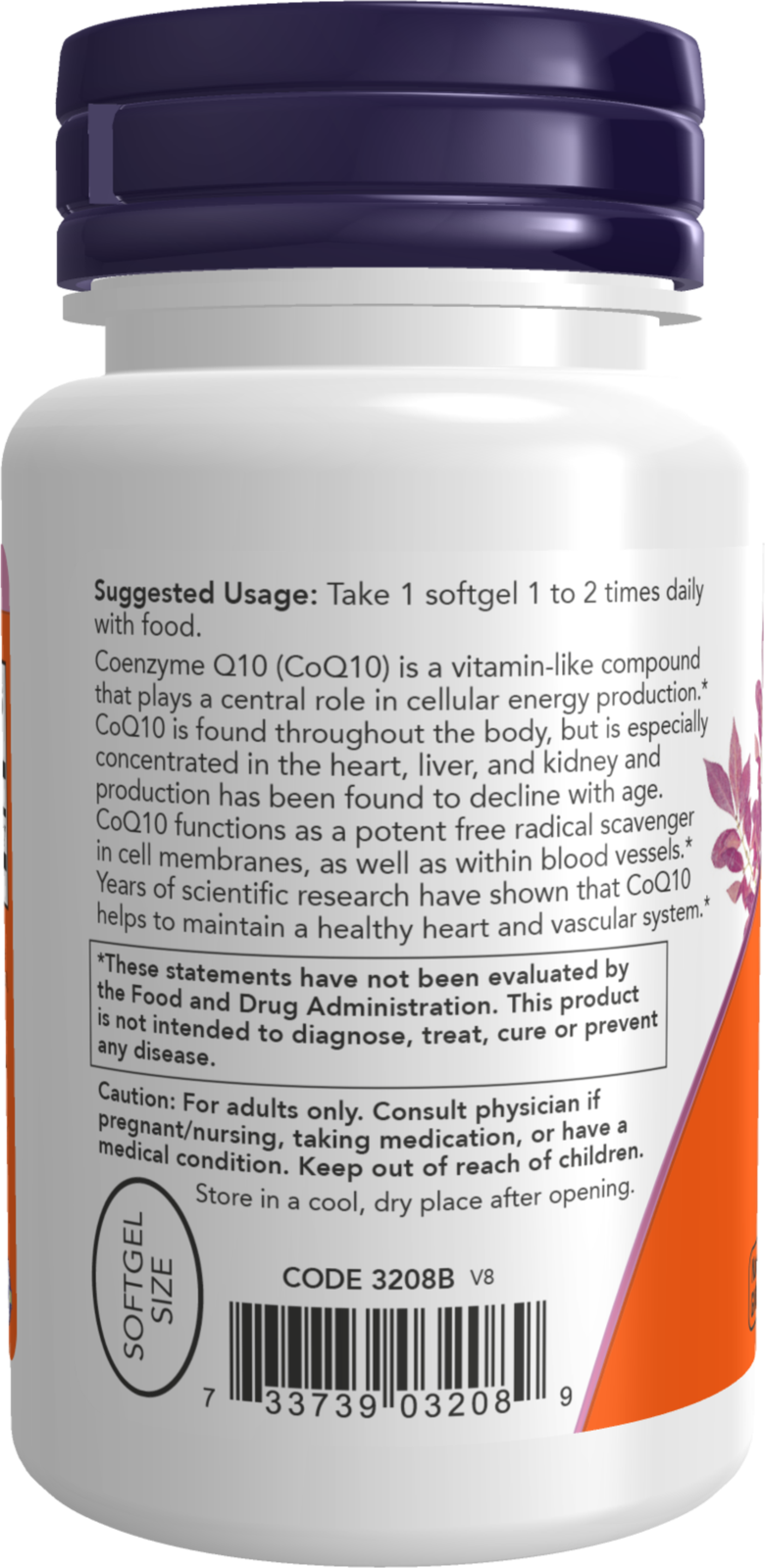 NOW Supplements, CoQ10 100 mg, Pharmaceutical Grade, 50 Softgels