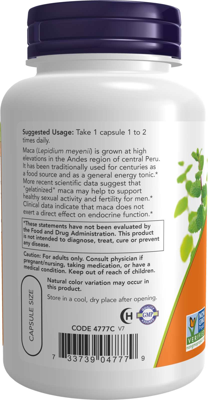 NOW Supplements, Maca 750 mg Raw, Reproductive Health*, 90 Veg Caps