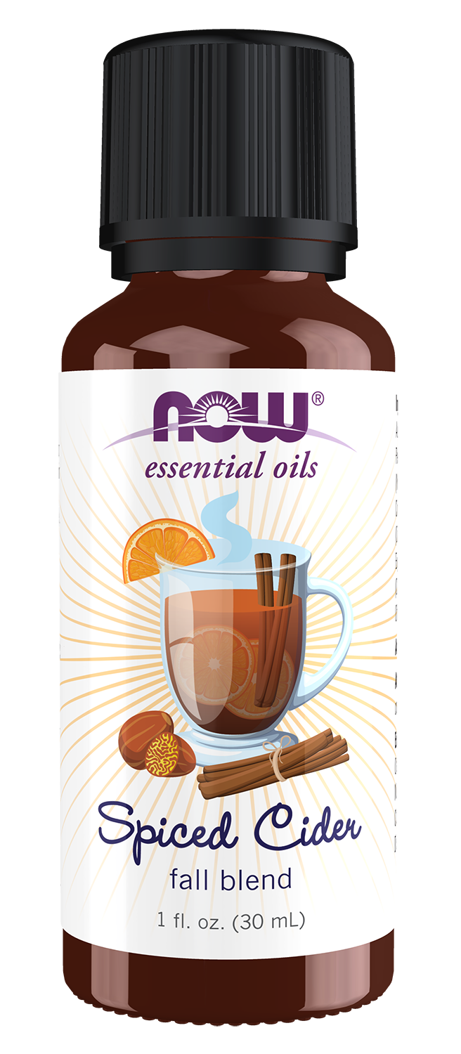 NOW Essential Oils, Spiced Cider Oil Blend, Citrus Spice Scent, 1 fl. oz