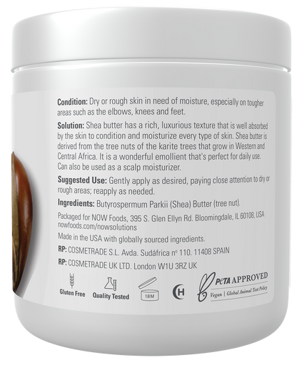 NOW Solutions, Shea Butter, Skin Emollient, Seals in Moisture, 7 oz