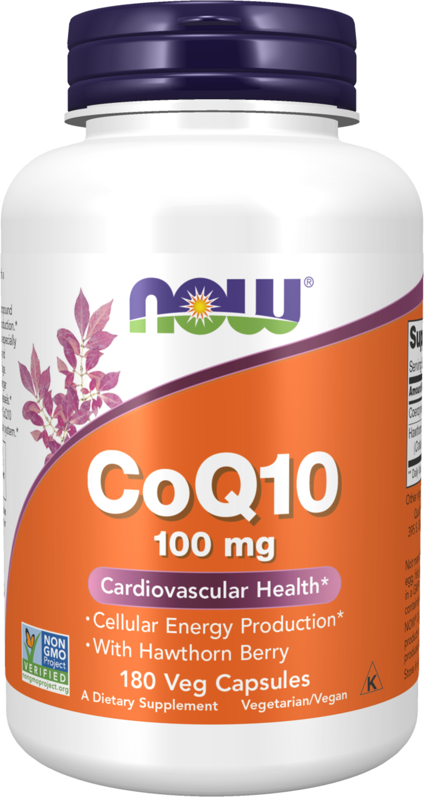 NOW Supplements, CoQ10 100 mg, Pharmaceutical Grade, 180 Veg Caps