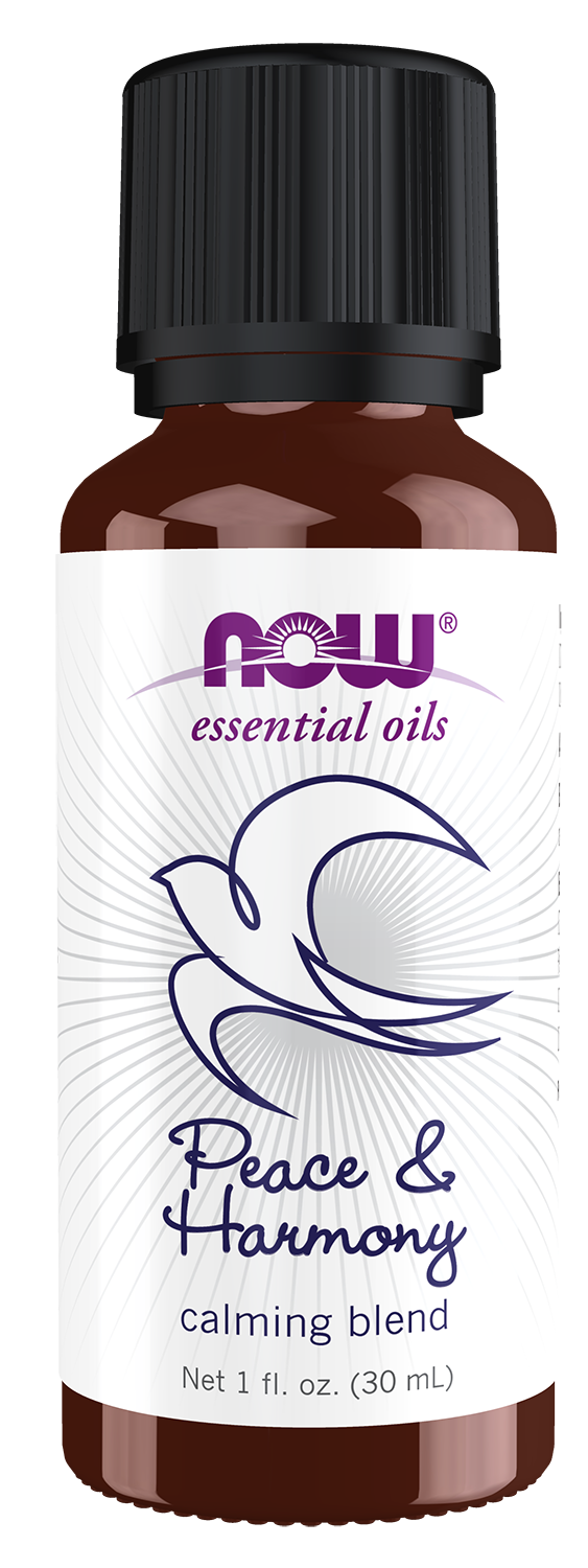 NOW Essential Oils, Peace & Harmony Oil Blend, Calming Blend, 1 fl. oz