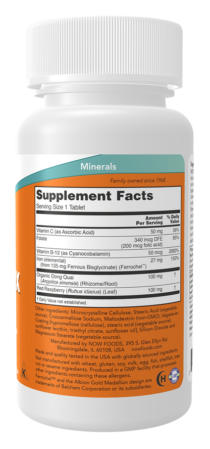 NOW Supplements, Iron Complex, Non-Constipating*, 100 Tabs
