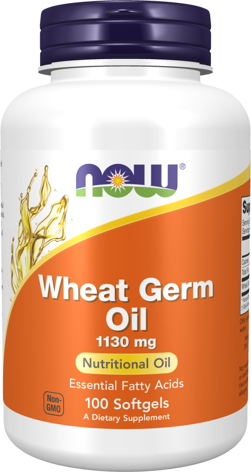NOW Supplements, Wheat Germ Oil 1,130 mg with EFAs, 100 Softgels