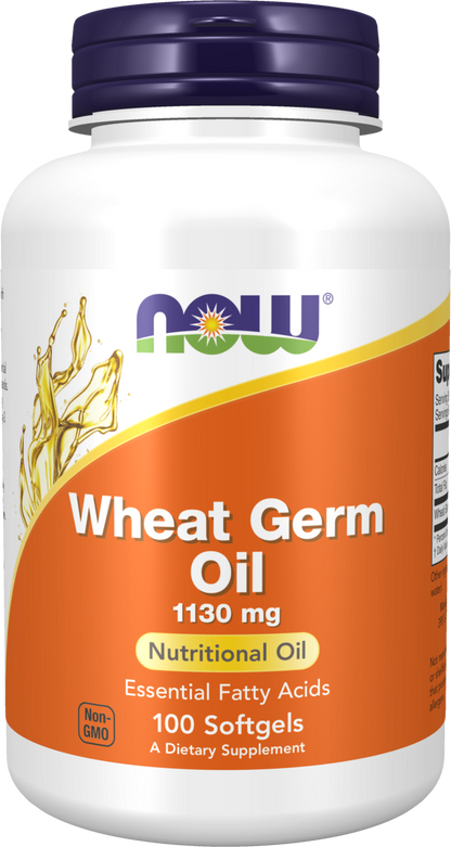NOW Supplements, Wheat Germ Oil 1,130 mg with EFAs, 100 Softgels