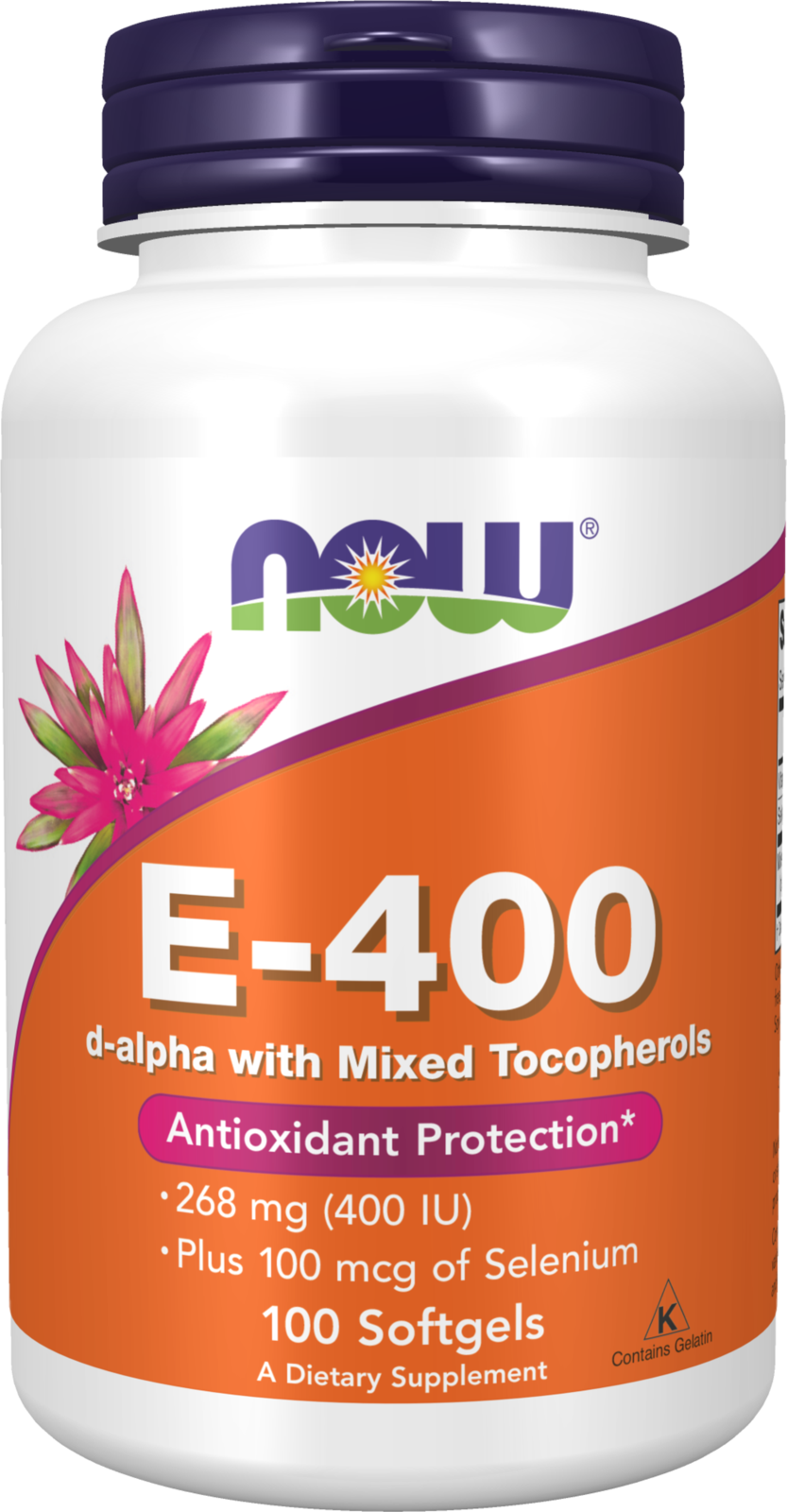 NOW Supplements, Vitamin E-400 IU, Mixed Tocopherols, Antioxidant Protection*, 100 Softgels