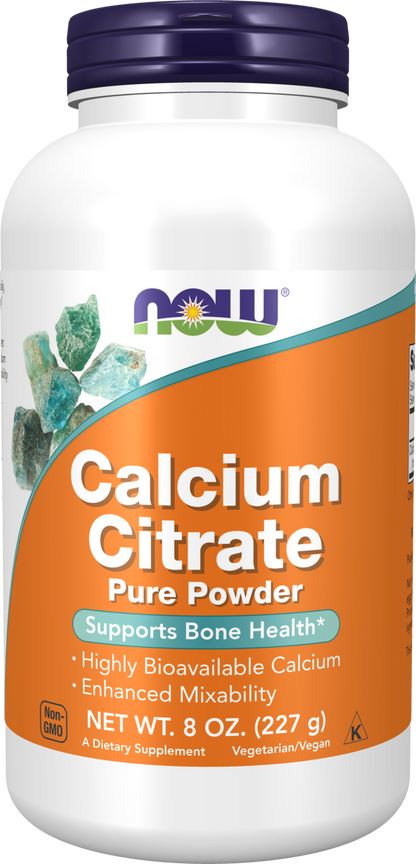 NOW Supplements, Calcium Citrate Powder, Supports Bone Health*, 8 oz