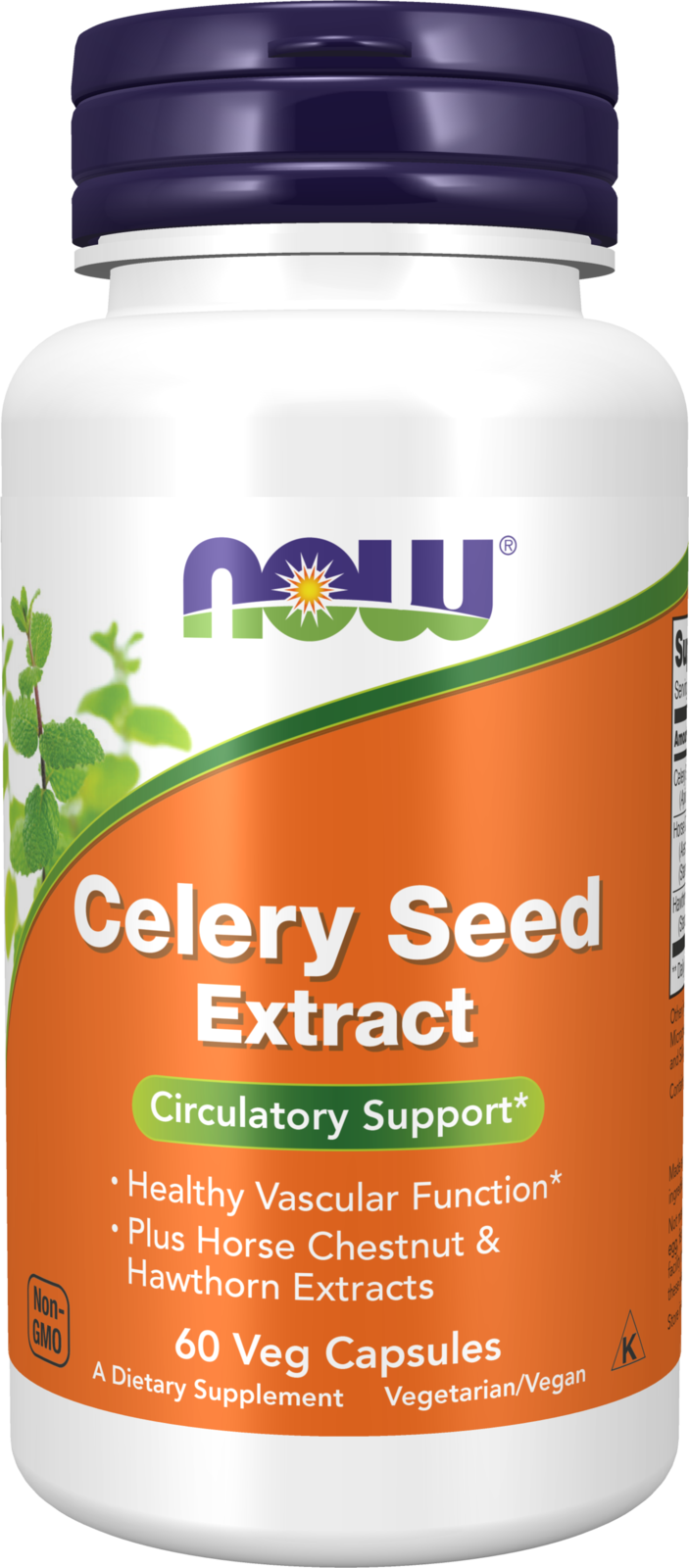 NOW Supplements, Celery Seed Extract with Horse Chestnut, 60 Veg Caps