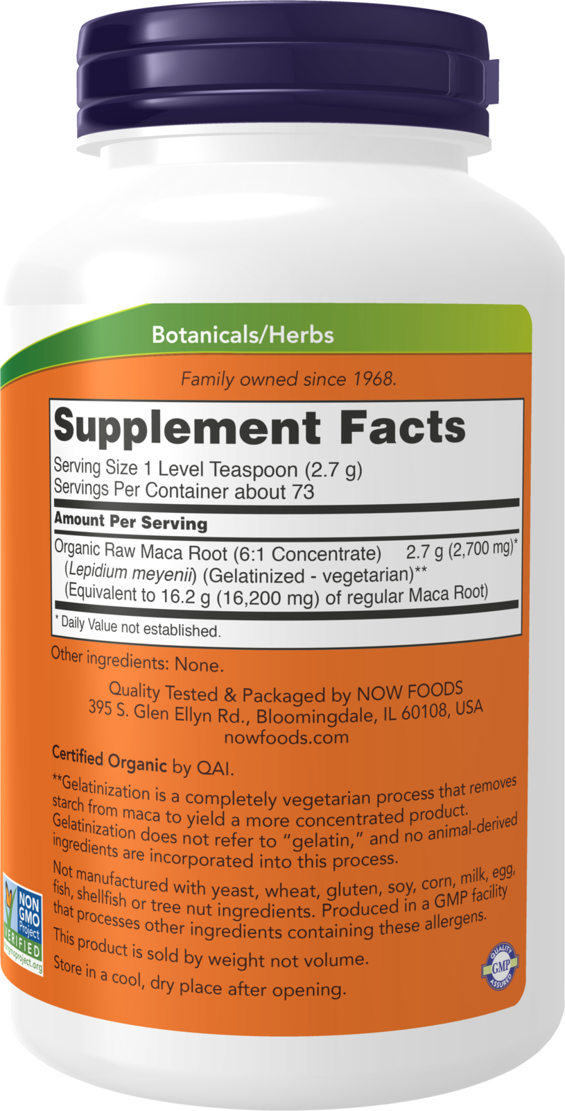 NOW Supplements, Organic Maca (Lepidium meyenii) Pure Powder, Reproductive Health*, 7-Ounce
