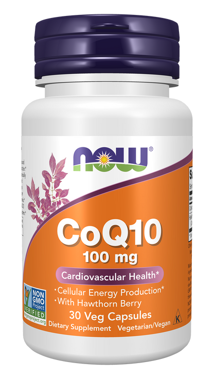 NOW Supplements, CoQ10 100 mg, Pharmaceutical Grade, 30 Veg Caps