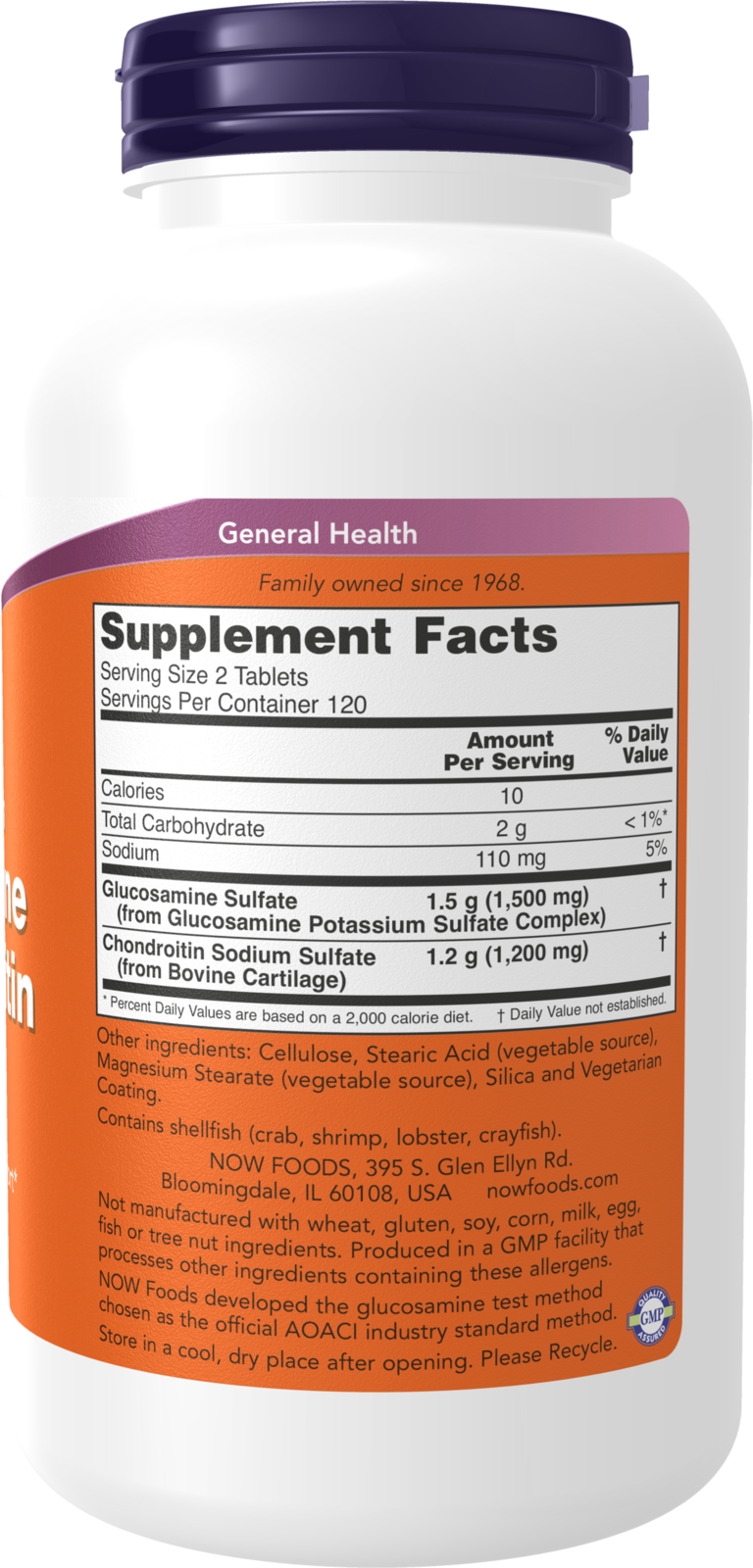 NOW Supplements, Glucosamine & Chondroitin, Sulfate Forms, 240 Tabs