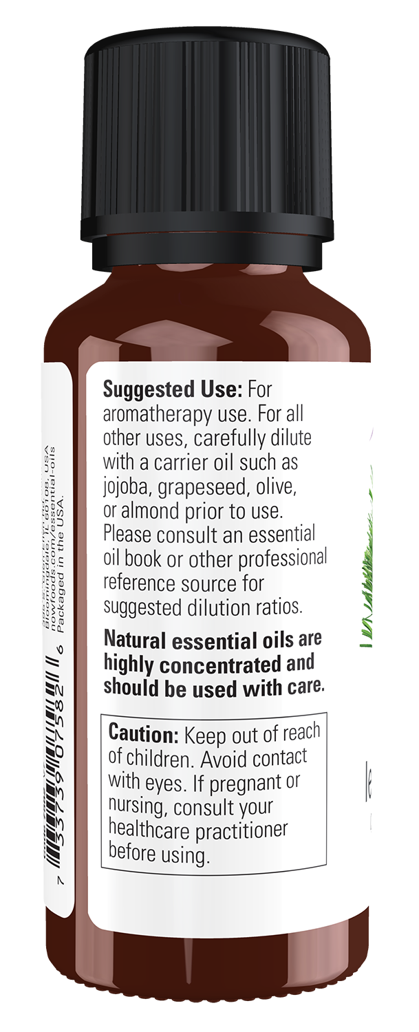 NOW Essential Oils, Lemongrass Oil, Undiluted, Steam Distilled, 1 fl. oz